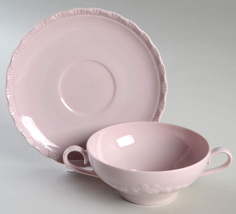 HUT816 Flat Cream Soup Bowl & Saucer Set by Hutschenreuther-1