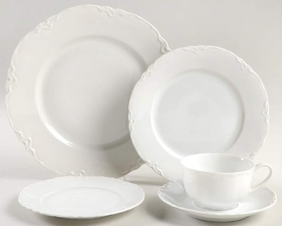 Racine (All White) 5 Piece Place Setting by Hutschenreuther-1