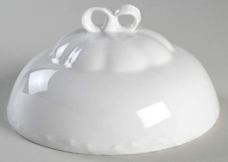Racine (All White) Lid for Round Butter by Hutschenreuther-1