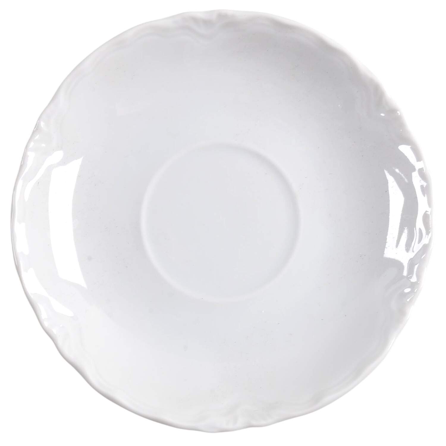 Racine (All White) Saucer for Demitasse Cup by Hutschenreuther-1