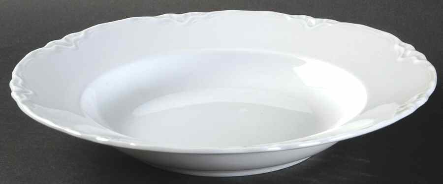 Racine (All White) Rim Soup Bowl by Hutschenreuther-1