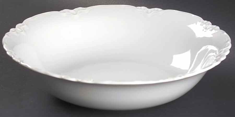 Racine (All White) 9" Round Vegetable Bowl by Hutschenreuther-1