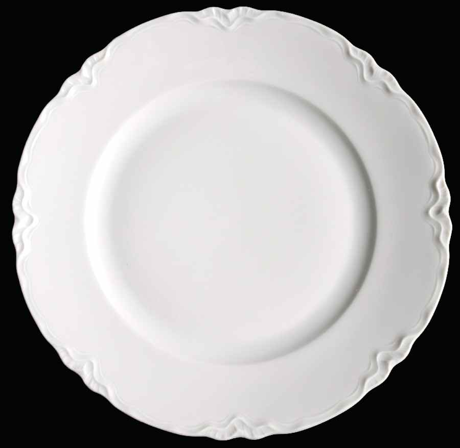 Racine (All White) Luncheon Plate by Hutschenreuther-1