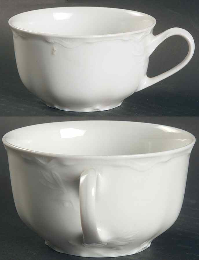 Racine (All White) Flat Cup by Hutschenreuther-1