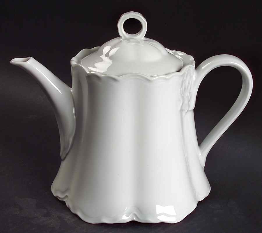 Racine (All White) Teapot & Lid by Hutschenreuther-1