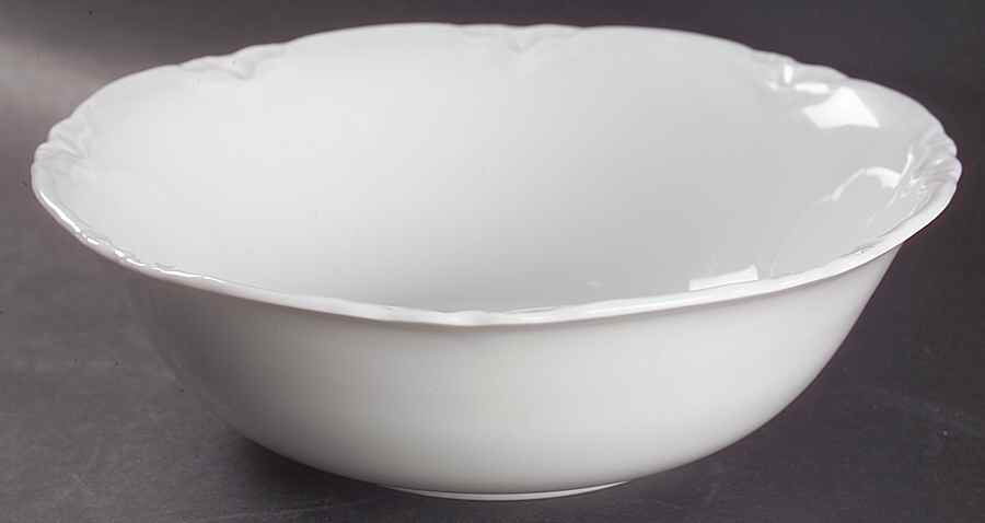 Racine (All White) 9" Round Vegetable Bowl by Hutschenreuther-1