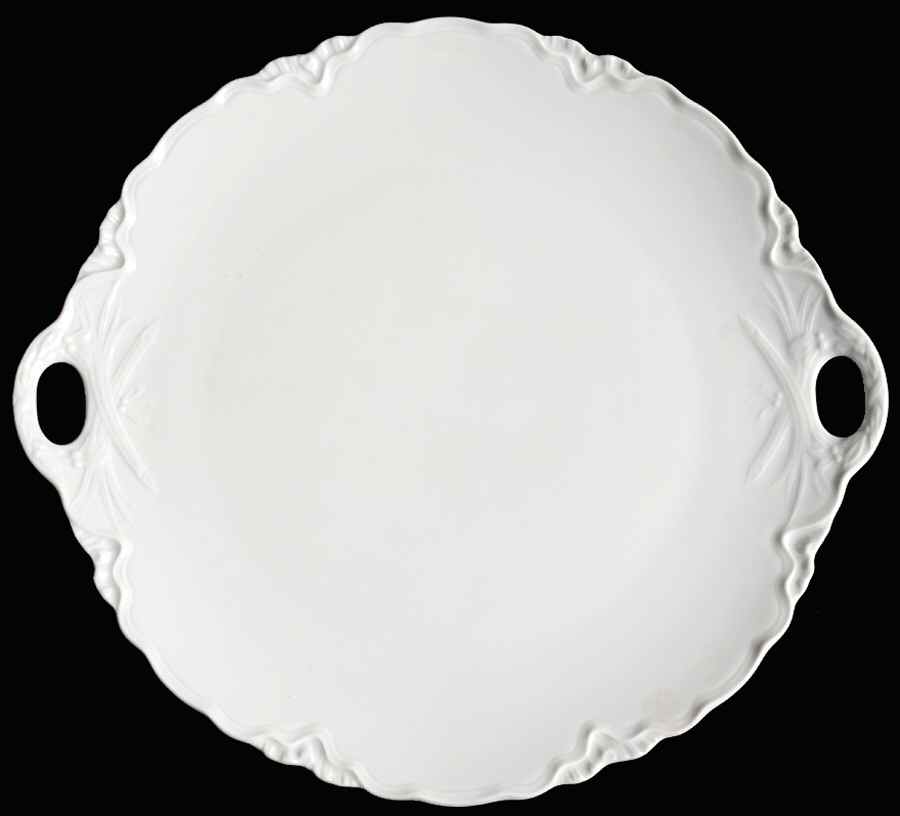 Racine (All White) Handled Cake Plate by Hutschenreuther-1
