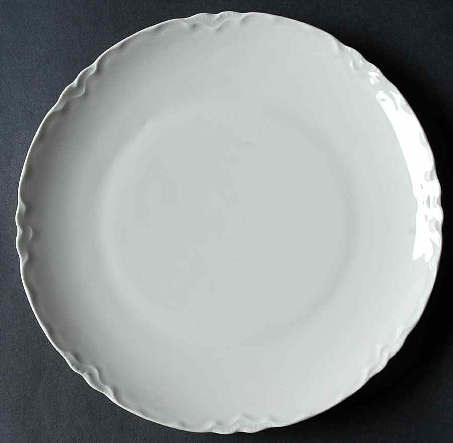 Racine (All White) Coupe Luncheon Plate by Hutschenreuther-1