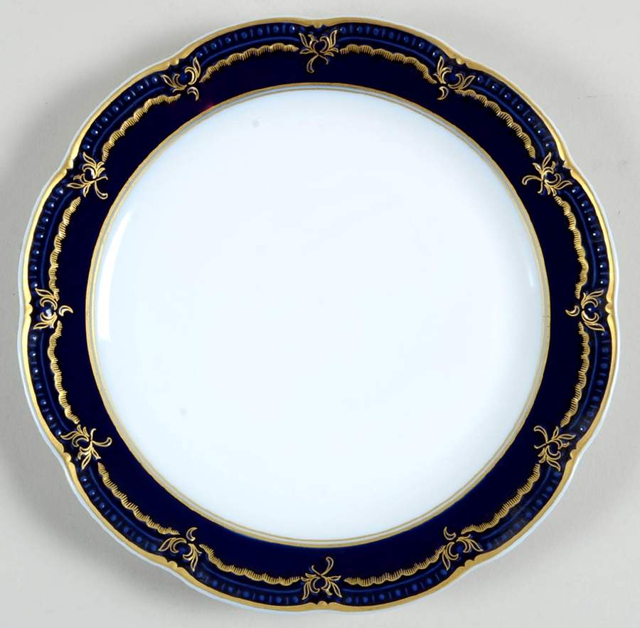 Regina (Cobalt Rim, Scalloped) Salad Plate by Hutschenreuther-1