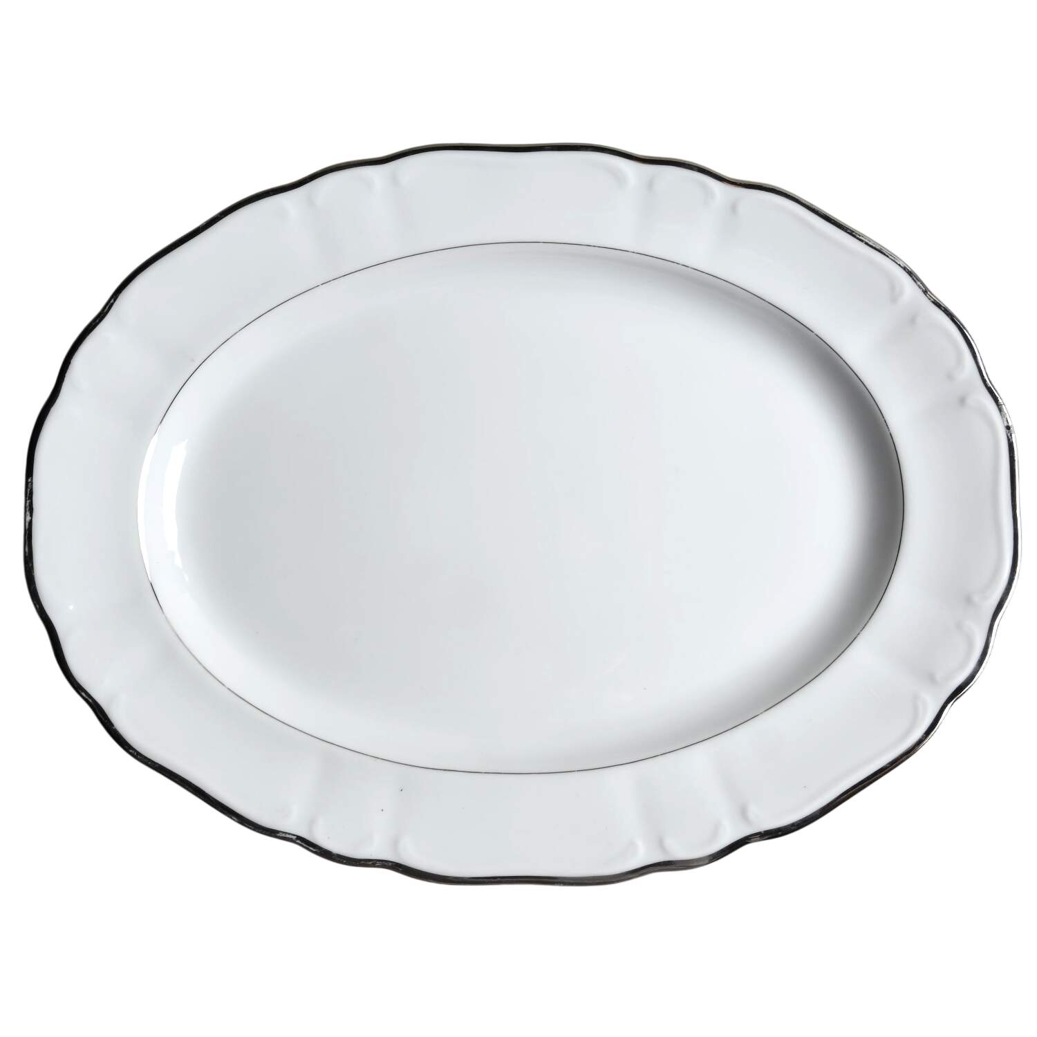 Revere (White) 14" Oval Serving Platter by Hutschenreuther-1