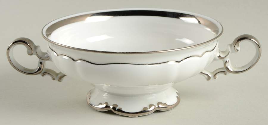 Revere (White) Footed Cream Soup Bowl by Hutschenreuther-1