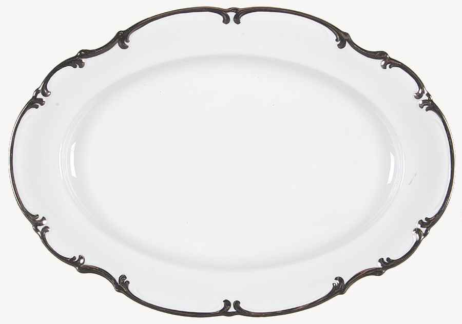 Revere (White) 11" Oval Serving Platter by Hutschenreuther-1