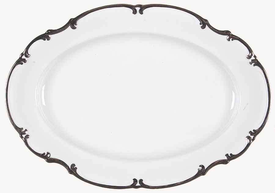 Revere (White) 16" Oval Serving Platter by Hutschenreuther-1