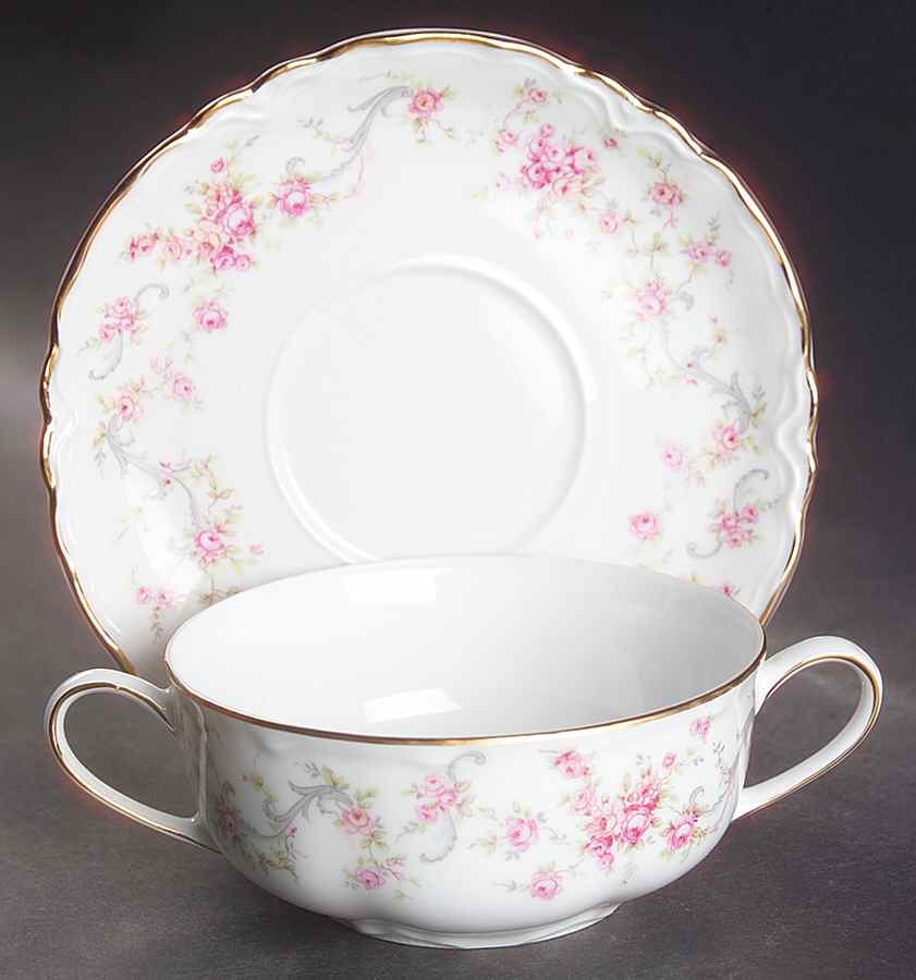 Richelieu Flat Cream Soup Bowl & Saucer Set by Hutschenreuther-1