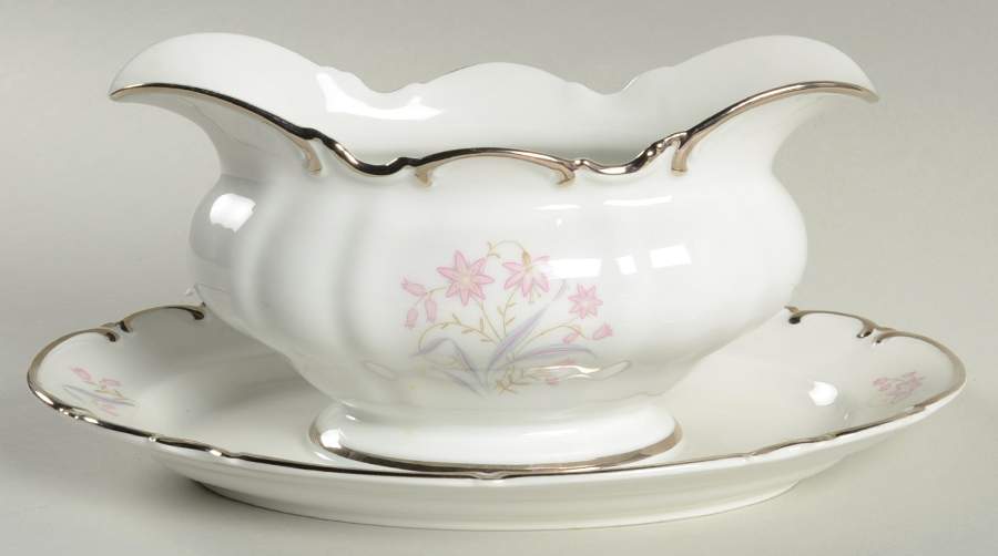 The Rondo Gravy Boat with Attached Underplate by Hutschenreuther-1