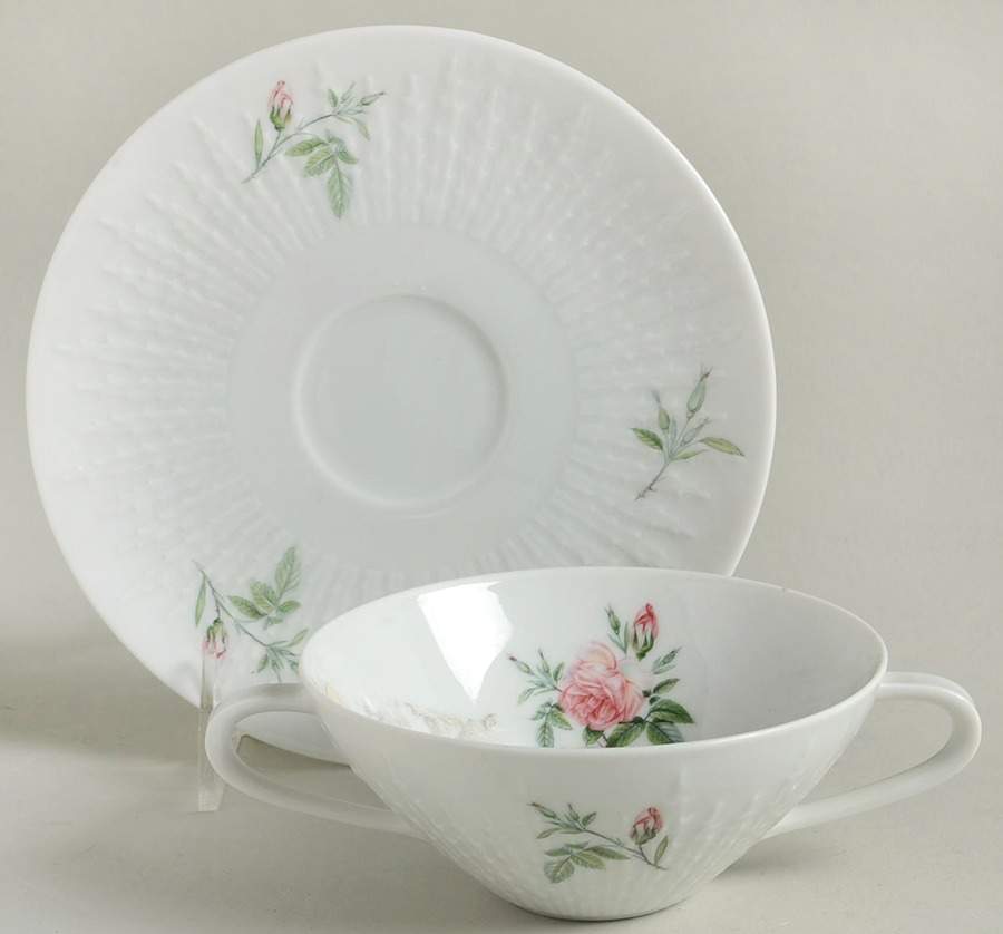 Rosita Flat Cream Soup Bowl & Saucer Set by Hutschenreuther-1