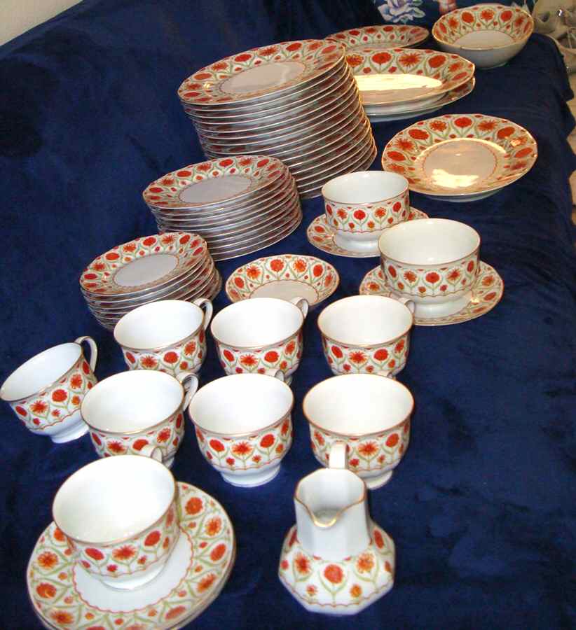 Rustic Garden Footed Cup & Saucer Set by Hutschenreuther-1