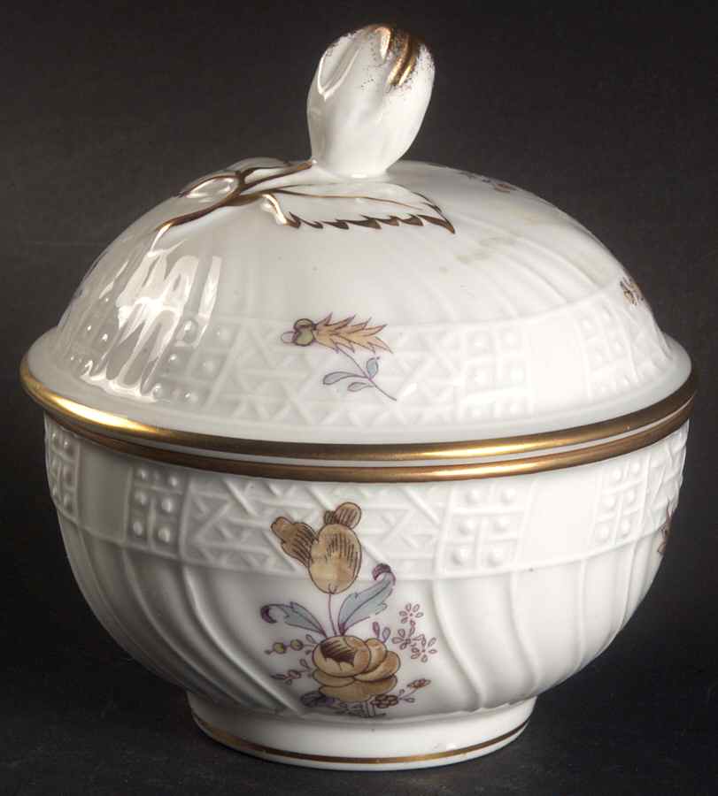 Saxony Sugar Bowl & Lid by Hutschenreuther-1