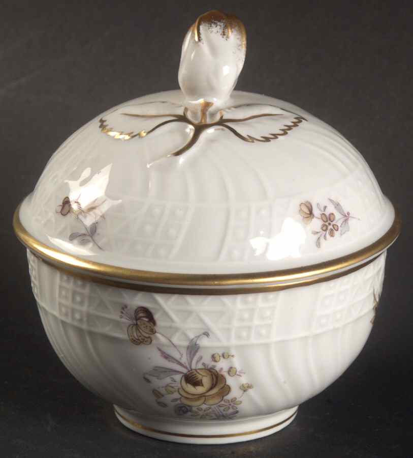 Saxony Mini Sugar Bowl & Lid by Hutschenreuther-1