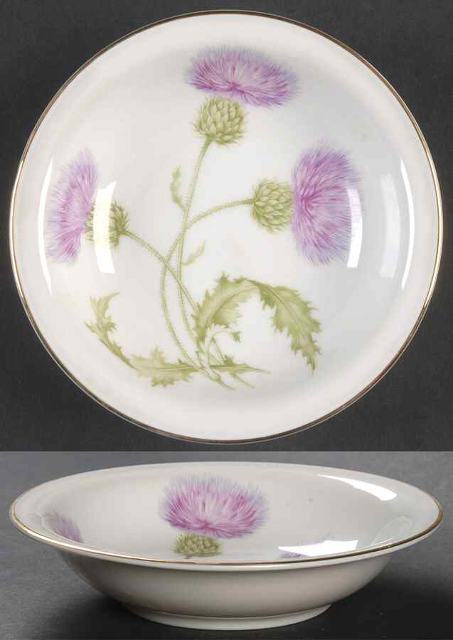 Scotch Thistle Rim Fruit/Dessert (Sauce) Bowl by Hutschenreuther-1