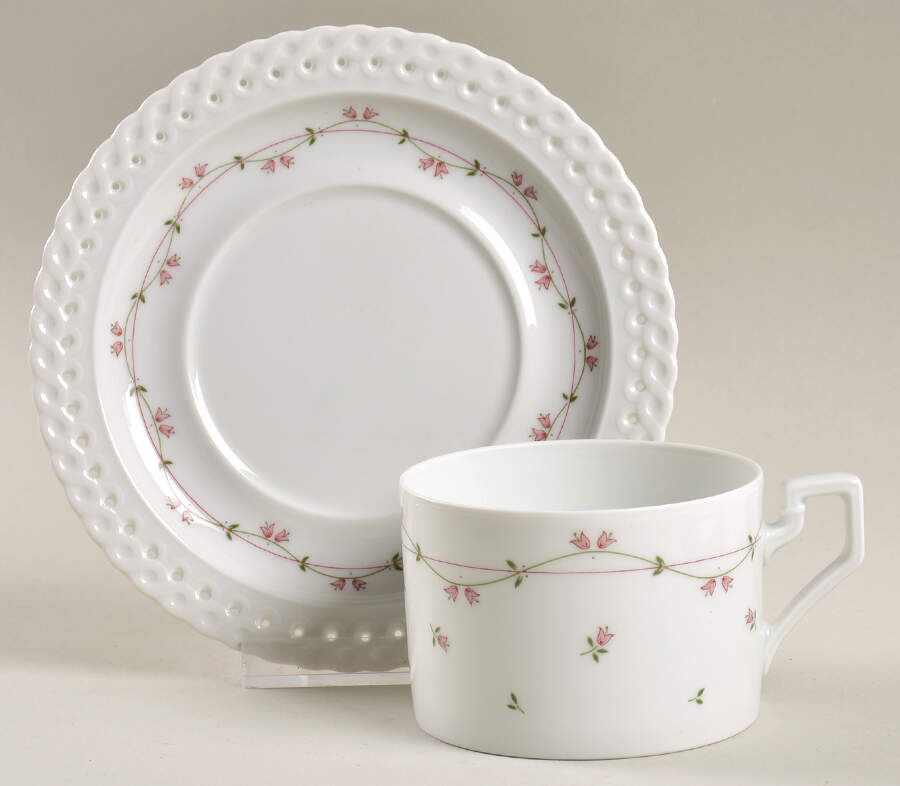 Simone Flat Cup & Saucer Set by Hutschenreuther-1
