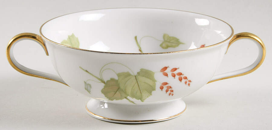 The Silver Poplar Footed Cream Soup Bowl by Hutschenreuther-1