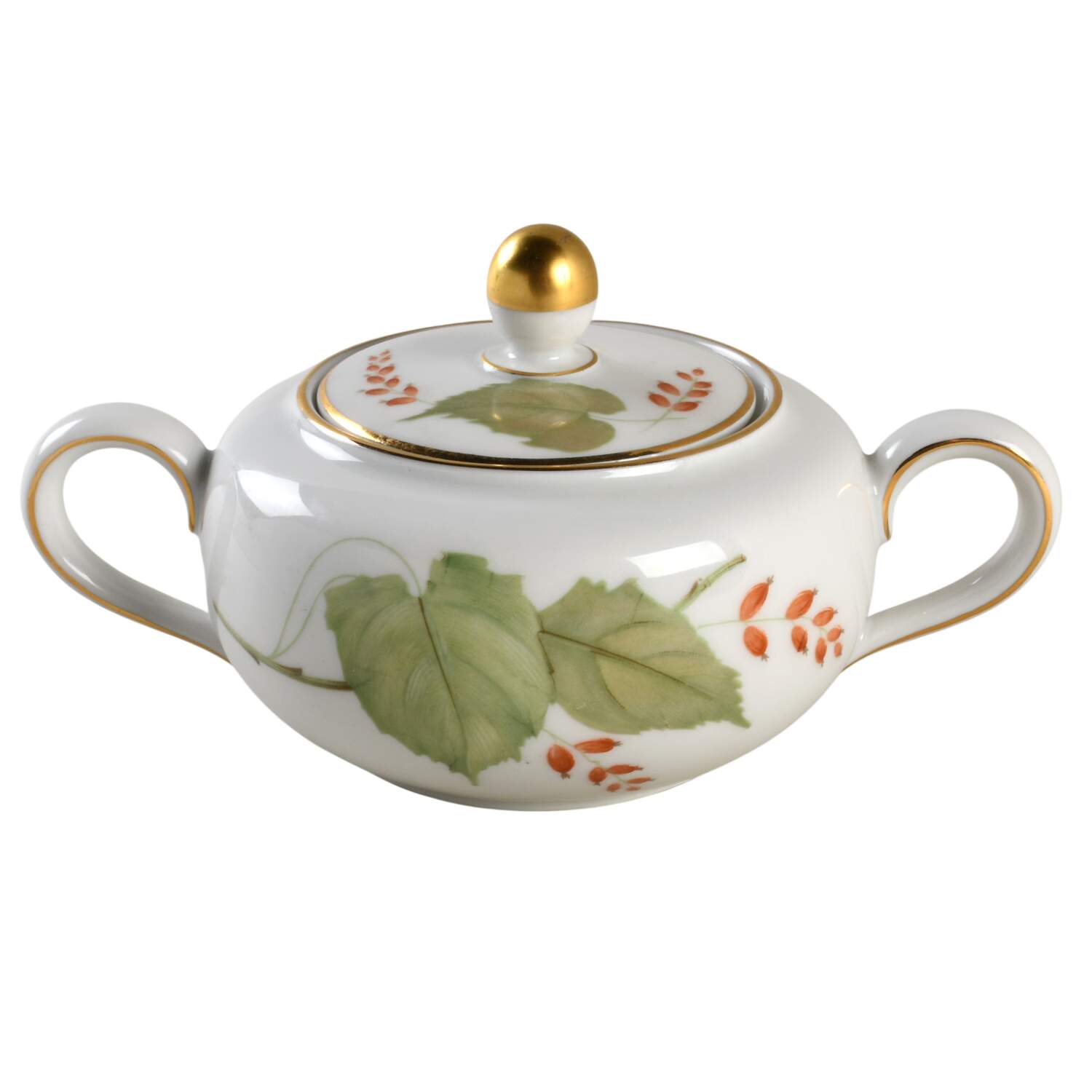 The Silver Poplar Sugar Bowl & Lid by Hutschenreuther-1