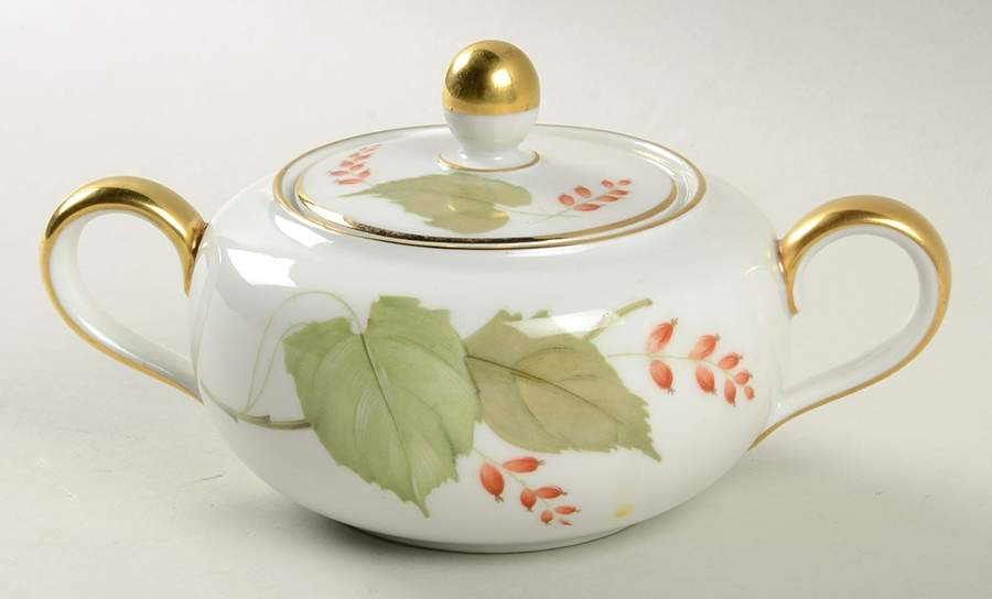 The Silver Poplar Sugar Bowl & Lid by Hutschenreuther-1