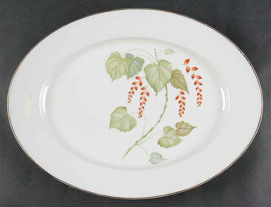 The Silver Poplar 15" Oval Serving Platter by Hutschenreuther-1