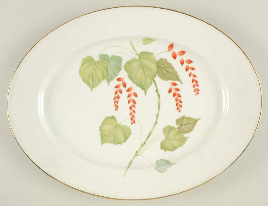 The Silver Poplar 12" Oval Serving Platter by Hutschenreuther-1