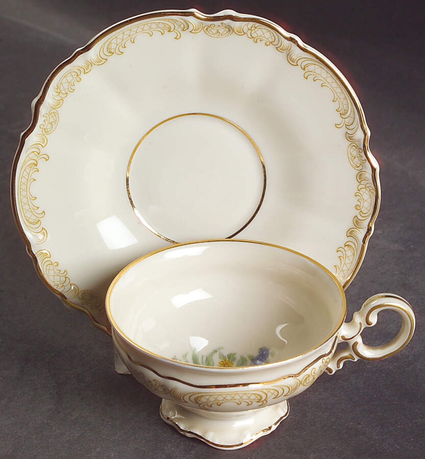 The Stafford Footed Demitasse Cup & Saucer Set by Hutschenreuther-1