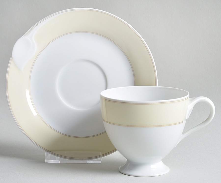 St. Germain Footed Cup & Saucer Set by Hutschenreuther-1