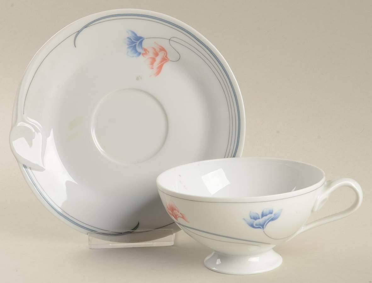 St. Michel Footed Cup & Saucer Set by Hutschenreuther-1