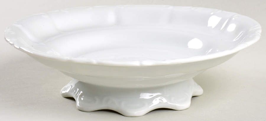 Sylvia (All White, No Trim) Footed Bon Bon by Hutschenreuther-1
