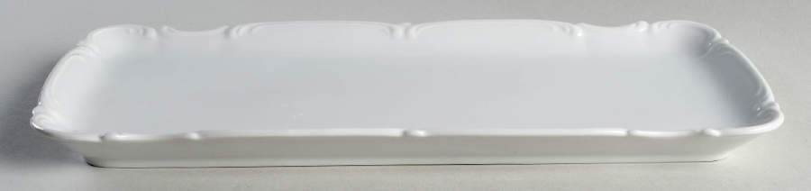 Sylvia (All White, No Trim) Large Sandwich Tray by Hutschenreuther-1