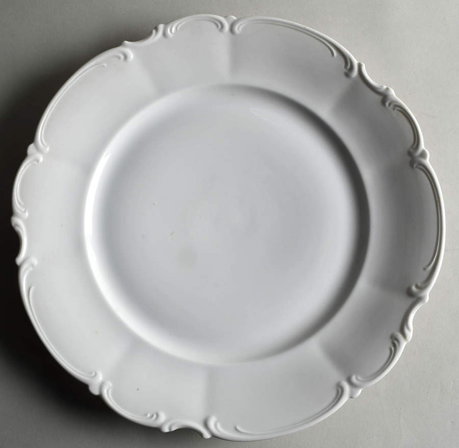 Sylvia (All White, No Trim) 13" Chop Plate (Round Platter) by Hutschenreuther-1