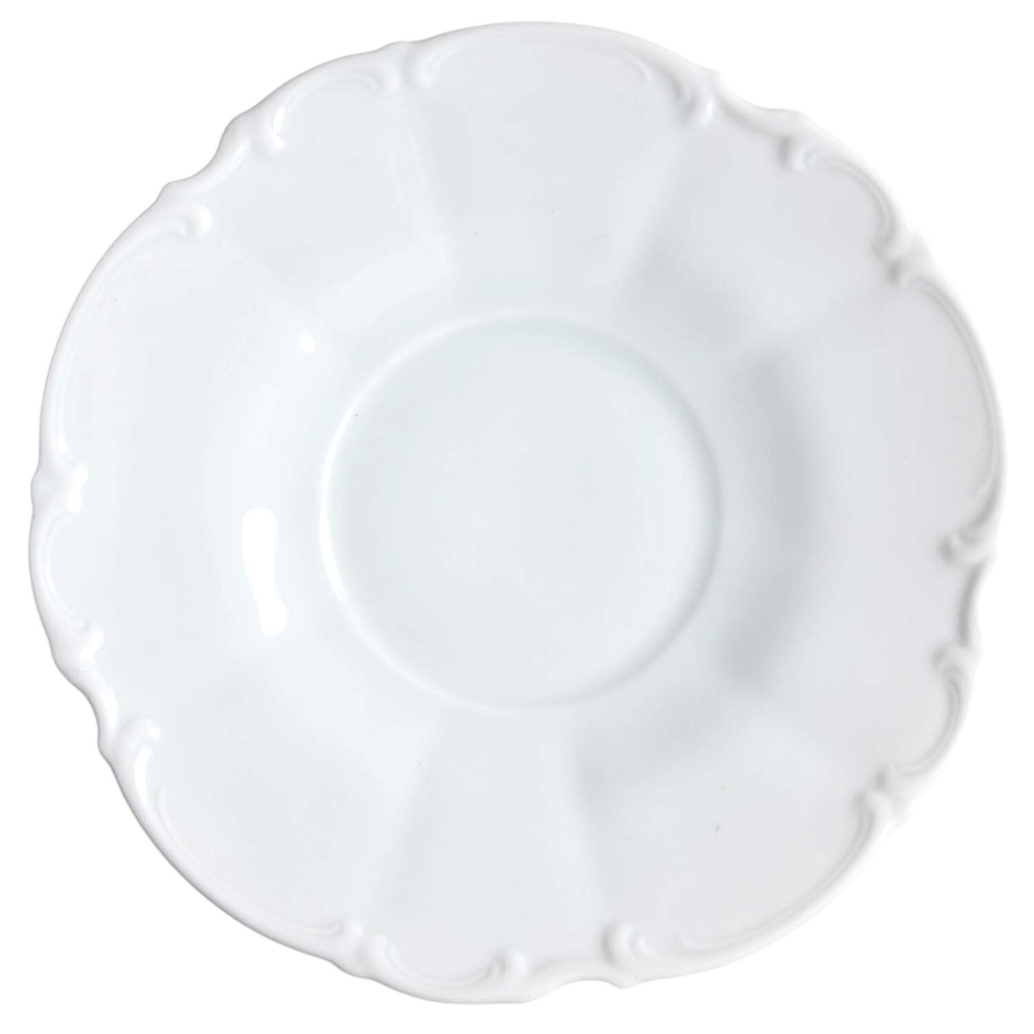 Sylvia (All White, No Trim) Saucer for Cream Soup Bowl by Hutschenreuther-1
