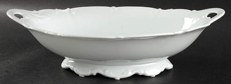 Sylvia (All White, No Trim) 12" Oval Vegetable Bowl by Hutschenreuther-1