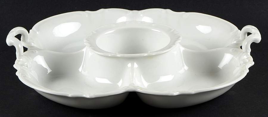 Sylvia (All White, No Trim) 5-Part Relish by Hutschenreuther-1