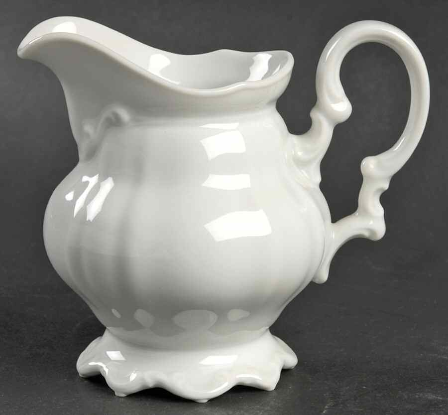 Sylvia (All White, No Trim) Creamer by Hutschenreuther-1