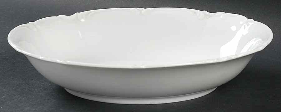 Sylvia (All White, No Trim) 10" Oval Vegetable Bowl by Hutschenreuther-1