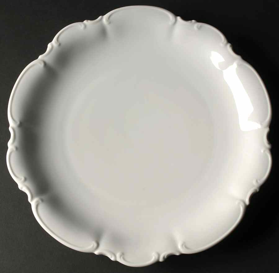 Sylvia (All White, No Trim) 13" Chop Plate (Round Platter) by Hutschenreuther-1