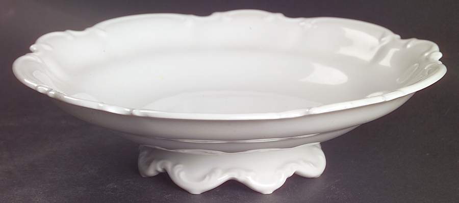 Sylvia (All White, No Trim) Footed Bon Bon by Hutschenreuther-1