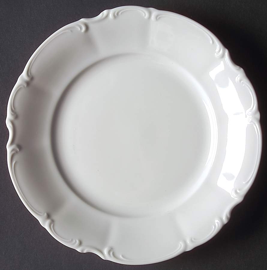 Sylvia (All White, No Trim) Luncheon Plate by Hutschenreuther-1