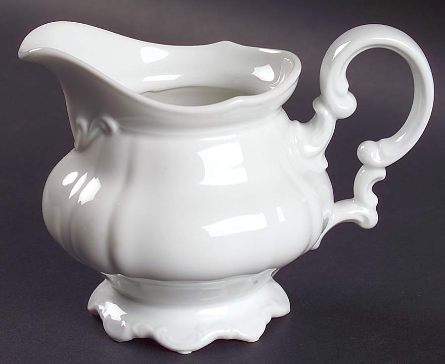 Sylvia (All White, No Trim) Creamer by Hutschenreuther-1