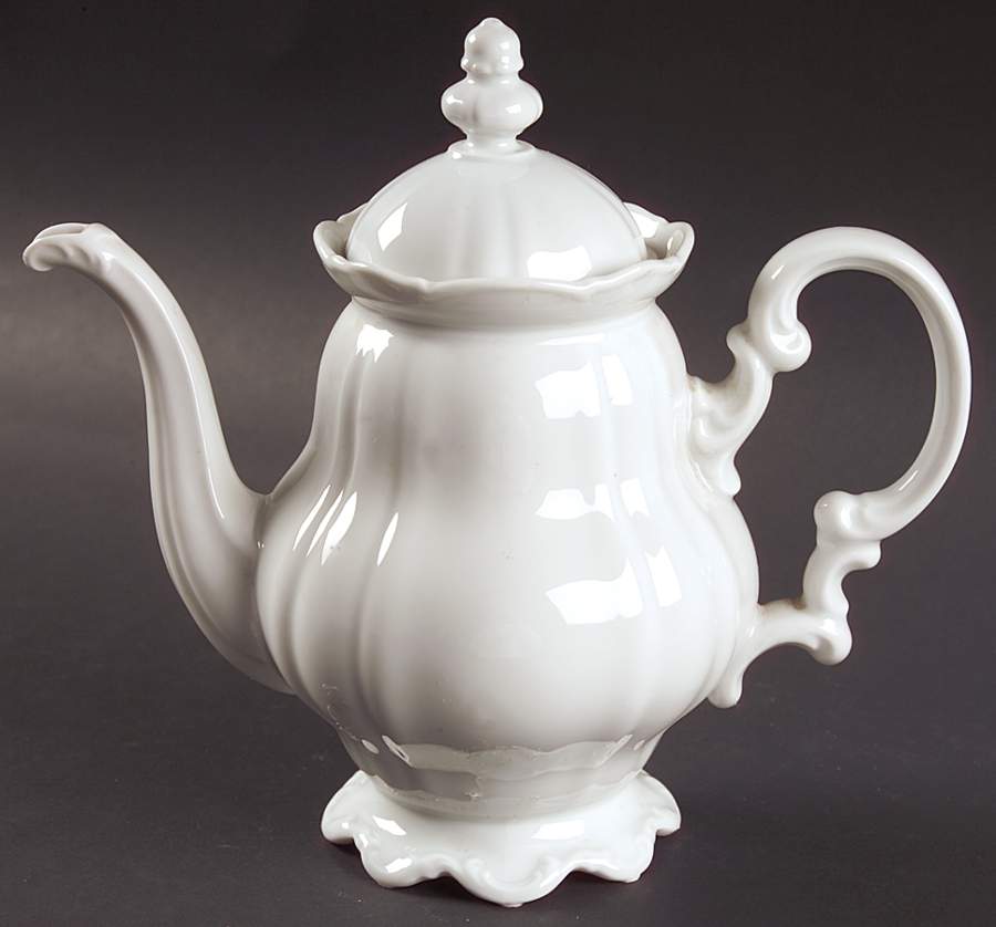 Sylvia (All White, No Trim) Mini Coffee Pot & Lid by Hutschenreuther-1