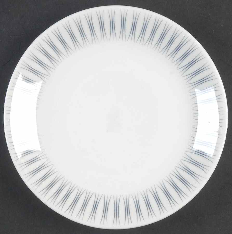 Tiara (Blue Gray Lines) Bread & Butter Plate by Hutschenreuther-1