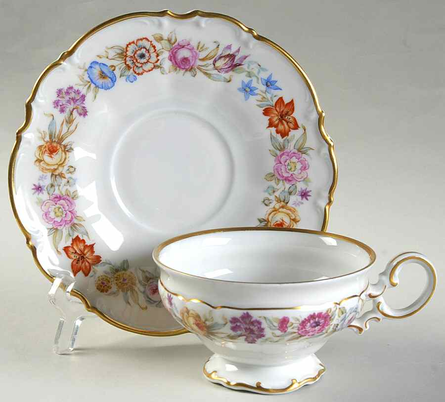 The Tilbury Footed Cup & Saucer Set by Hutschenreuther-1
