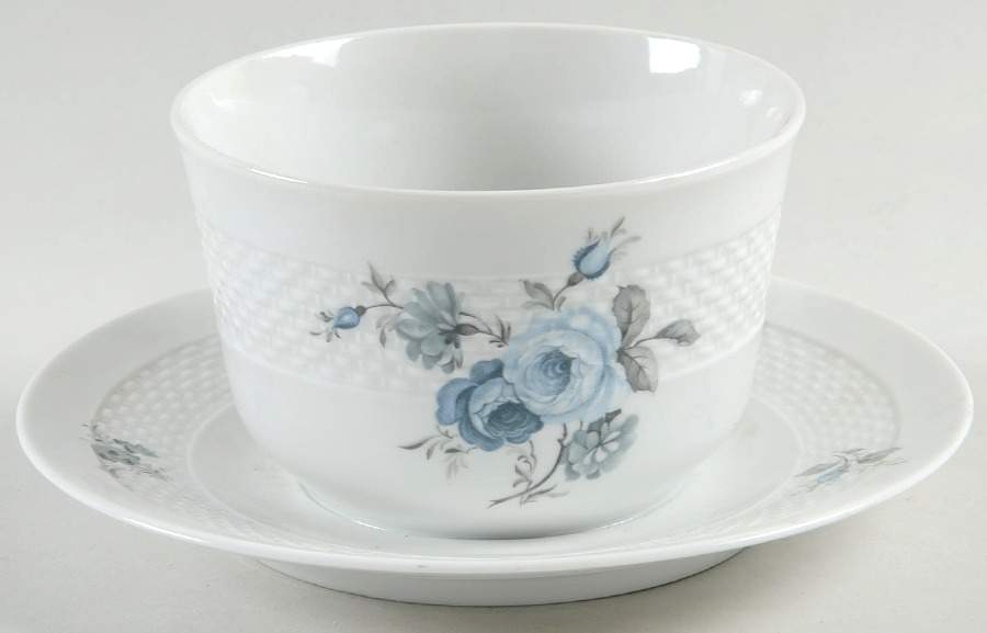 Evensong Gravy Boat with Attached Underplate by Hutschenreuther-1