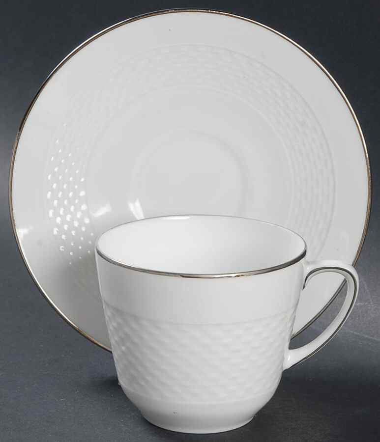 Tradition Platinum Flat Cup & Saucer Set by Hutschenreuther-1